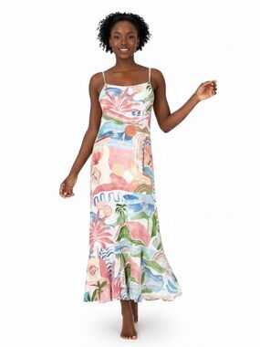 Paper Heart Anthropologie Coastal Tequila Sunrise Maxi Dress